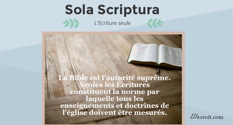 sola scriptura Ecriture ellecroit.com